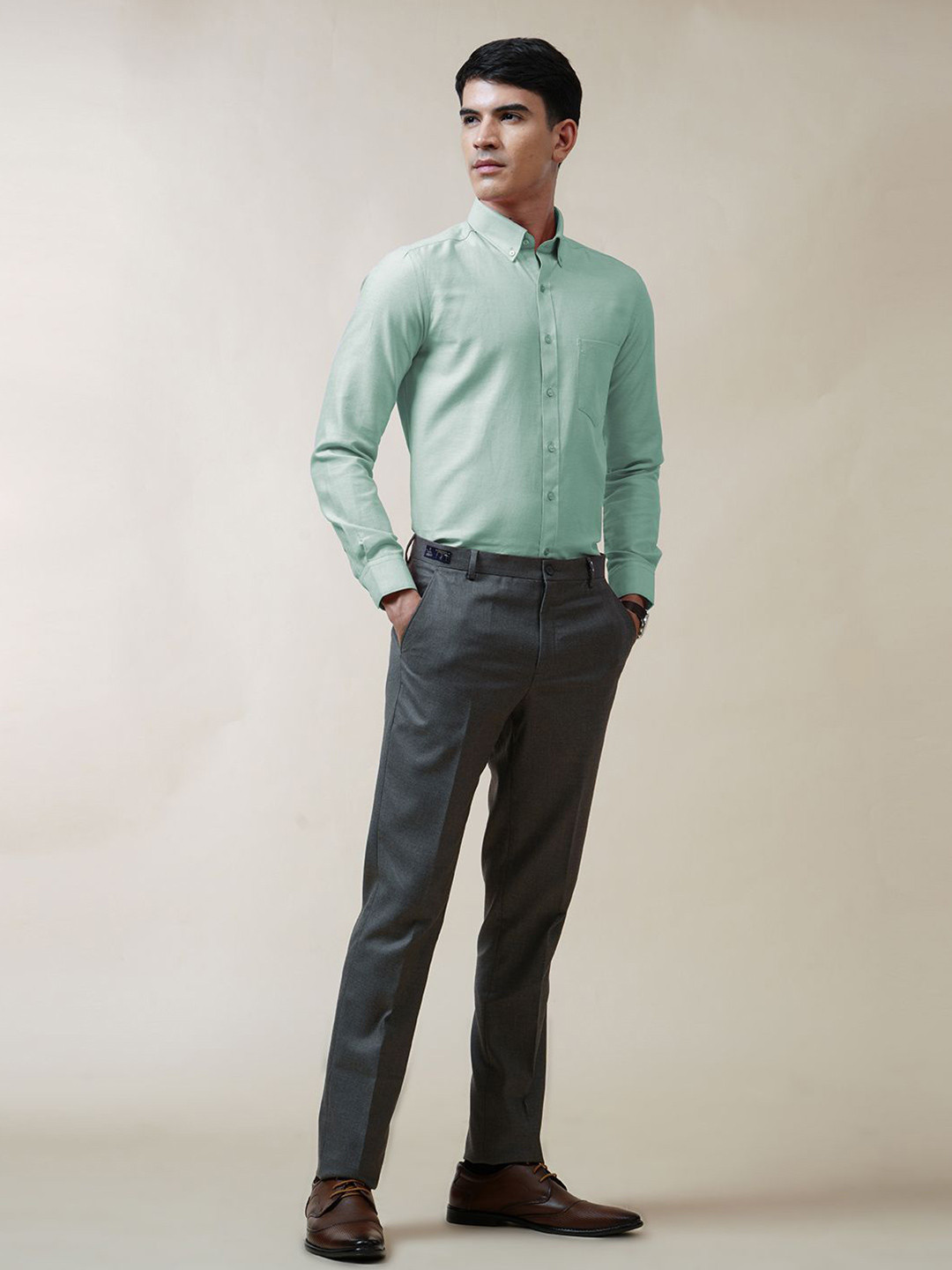 OTTO Men Trim Slim Fit Opaque Casual Shirt