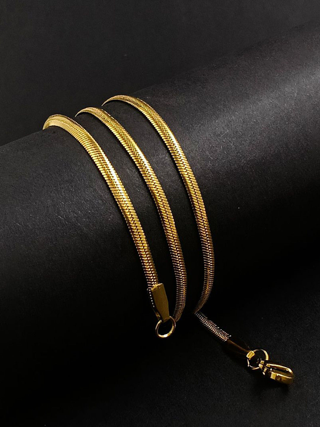 Saizen Gold-Plated Stainless Steel Snake Minimal Antique Body Chain