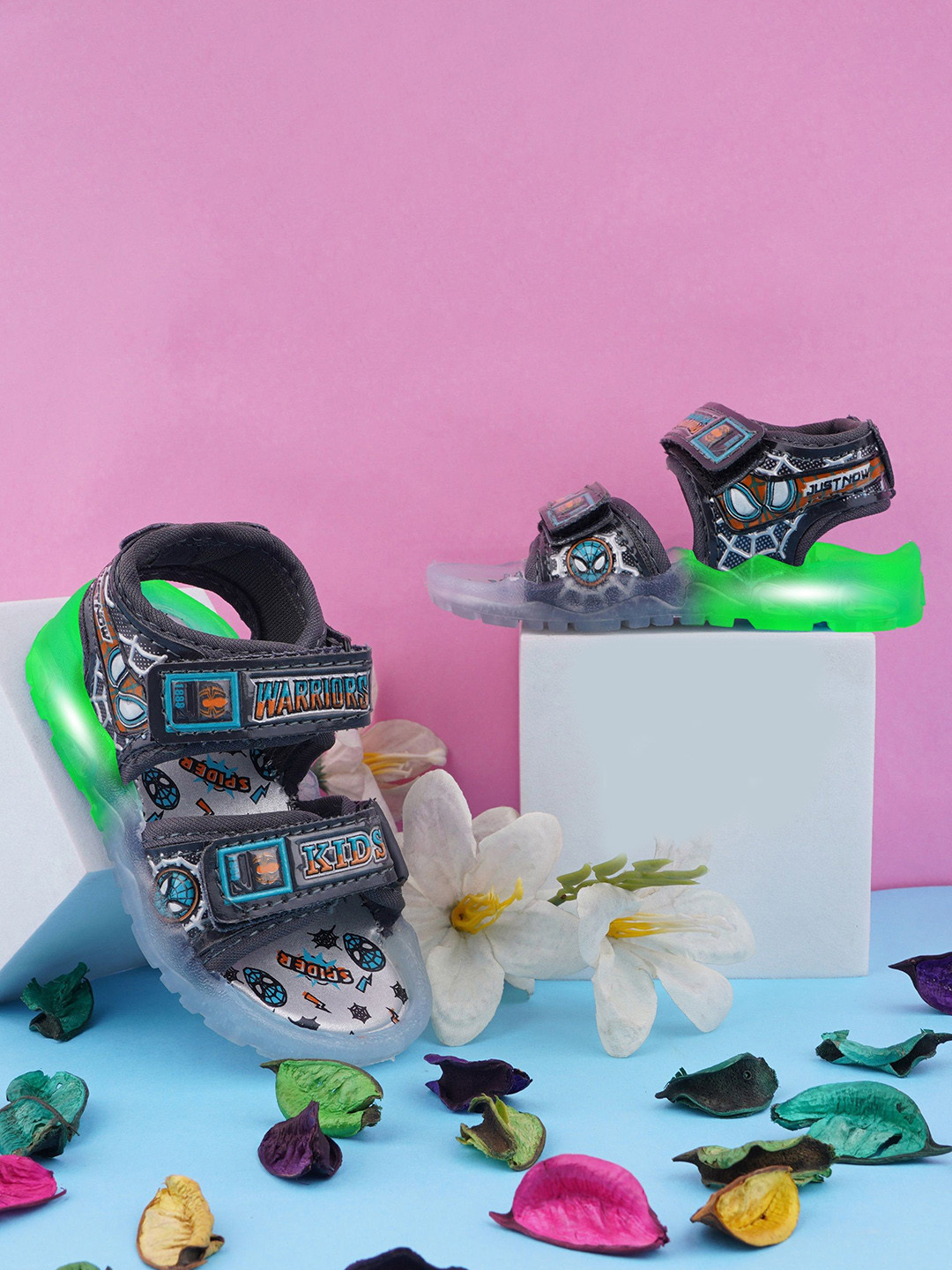 LMG Lifestyle Kids Dancing Led Light Carton Character Comfort Sports Sandals