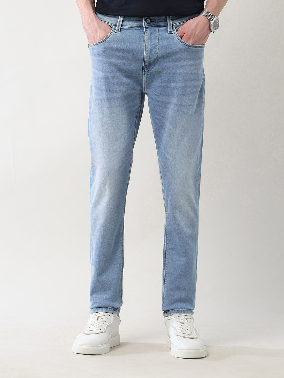 Arrow New York Men Slim Fit Cotton Light Fade Jeans