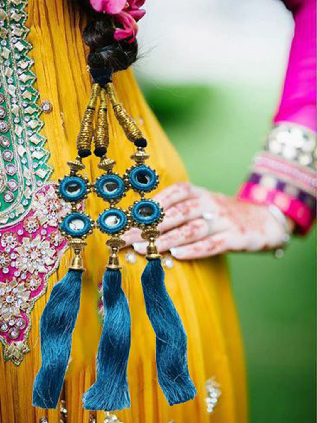 GADINFASHION Women Embellished Parandi Choti Braid