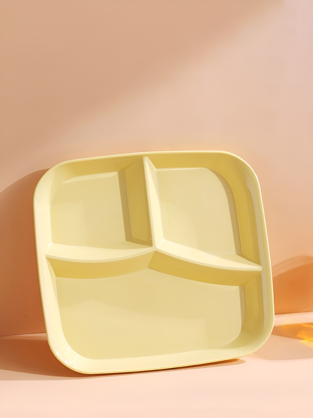 YELONA Yellow Bamboo Dishwasher & Microwave Matte Safe Plates