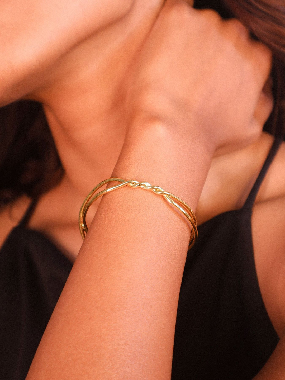 House of Pehr Knotted Women Brass Gold-Plated Wraparound Bracelet