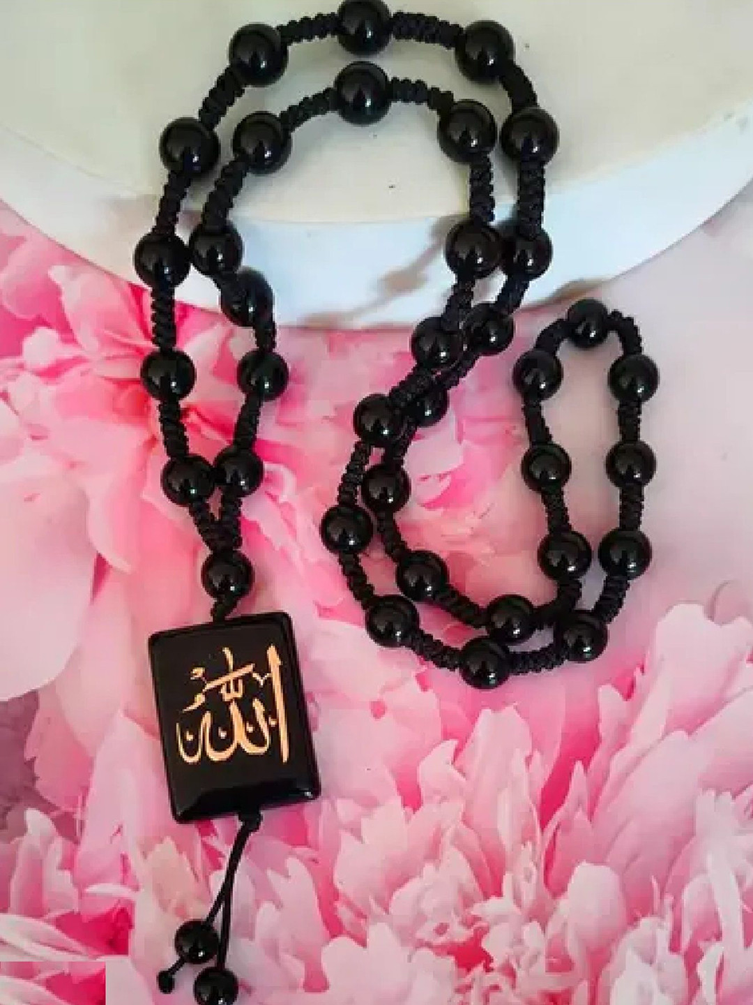 Crazy Fashion Unisex Stainless Steel Artificial Beaded Allaha Cotton Dori Chain