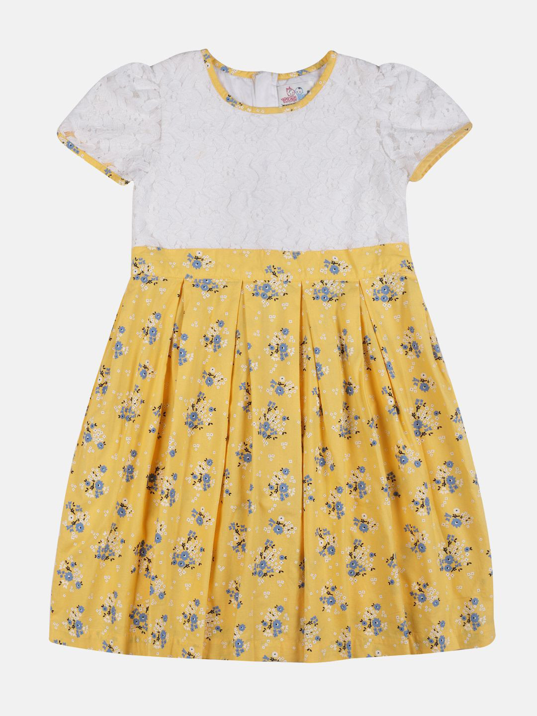 YOUNG BIRDS Girls Self Design Fit & Flare Dress