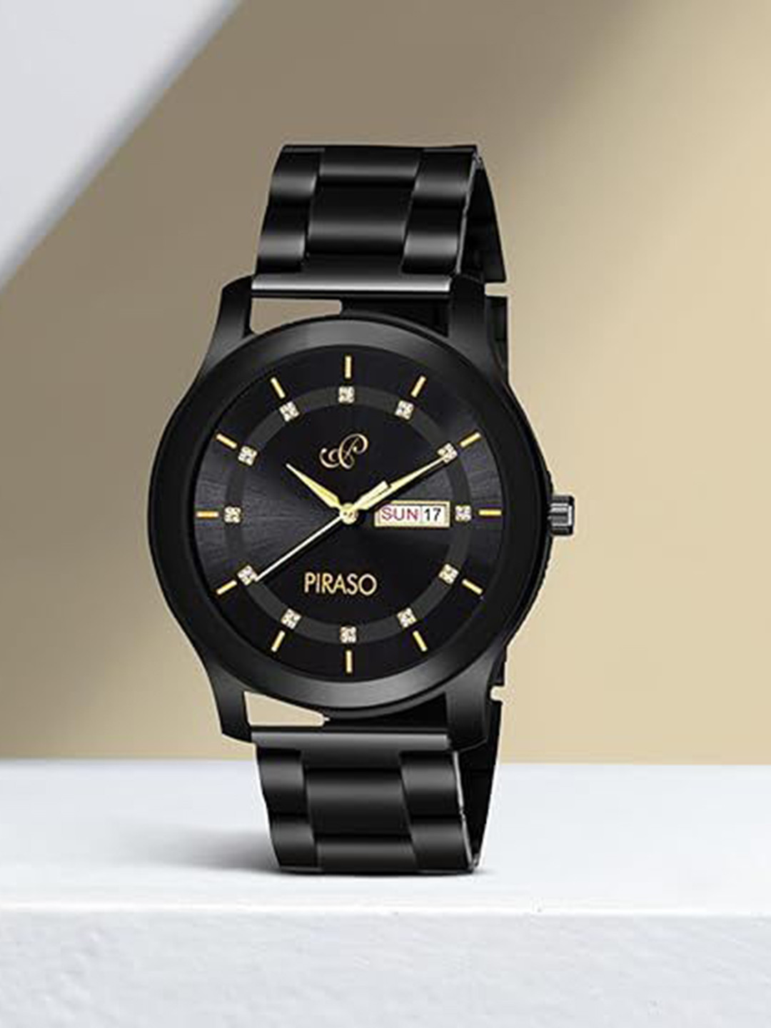 PIRASO Men Dial & Stainless Steel Bracelet Style Straps Analogue Watch