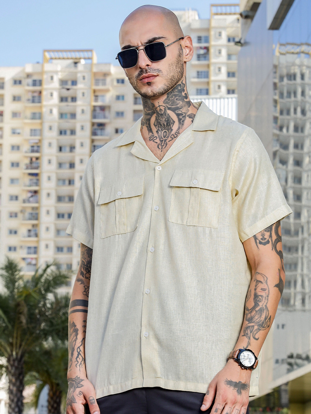 House of Koala Unisex Cuban Collar Relaxed Fit Resort Shirt