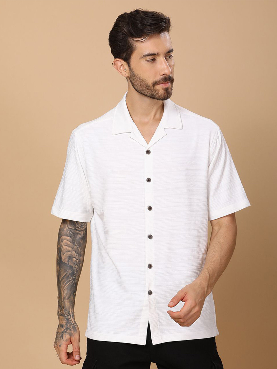 HangerLoop Men Semi Sheer Casual Shirt