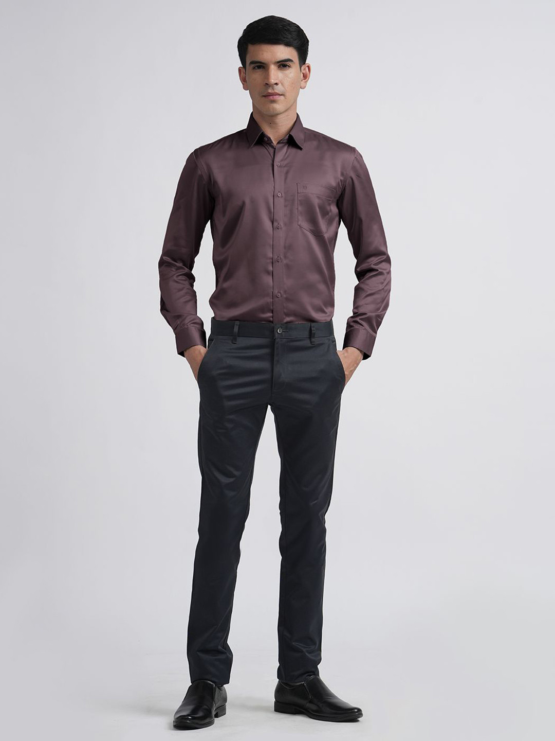 OTTO Men Trim Slim Fit Opaque Casual Shirt