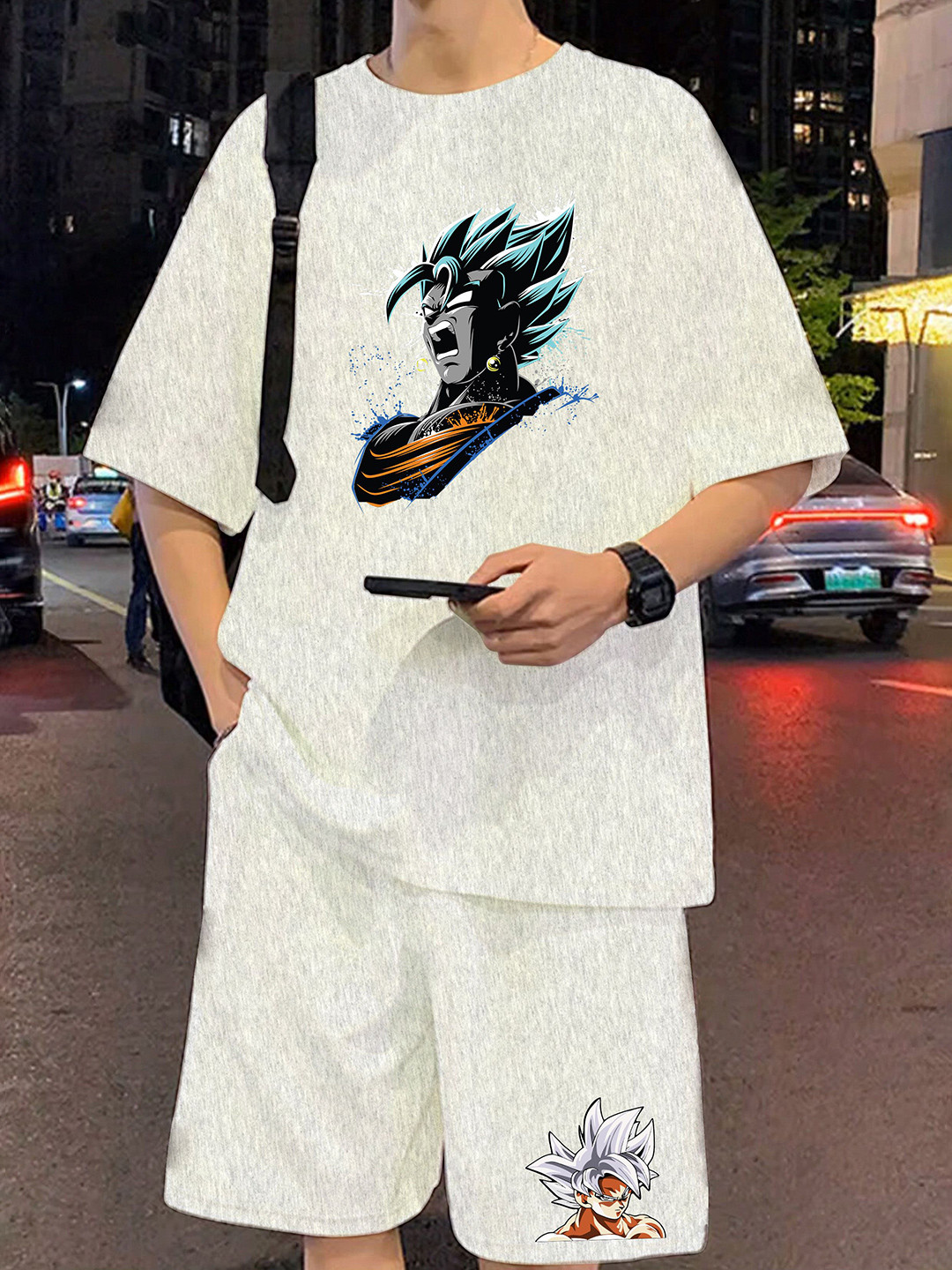 LOCAVESTIR Boys Dragon Ball Goku Printed T-shirt With Shorts