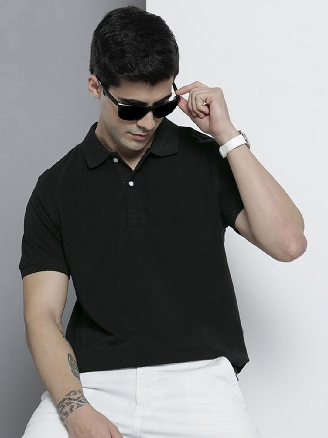 SZN Men Polo Collar Moisture Wicking T-shirt