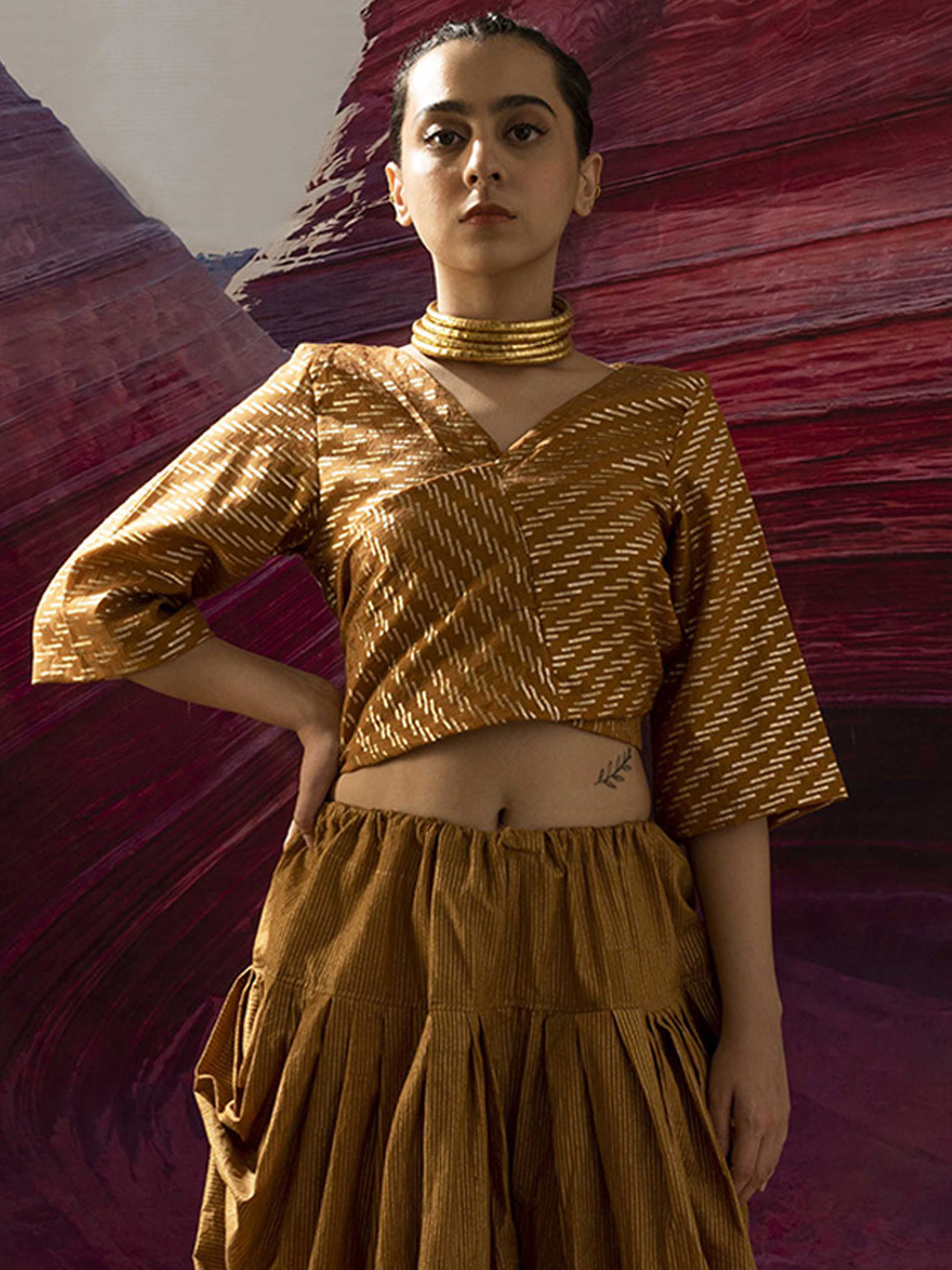 Banana Labs Woven Design Zari Saree Blouse