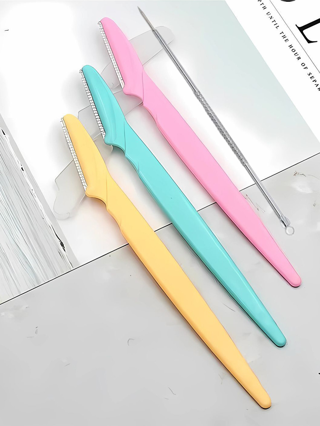 basicare Set Of 4 Eyebrow Razor & Pimple & Blackhead Remover Tool