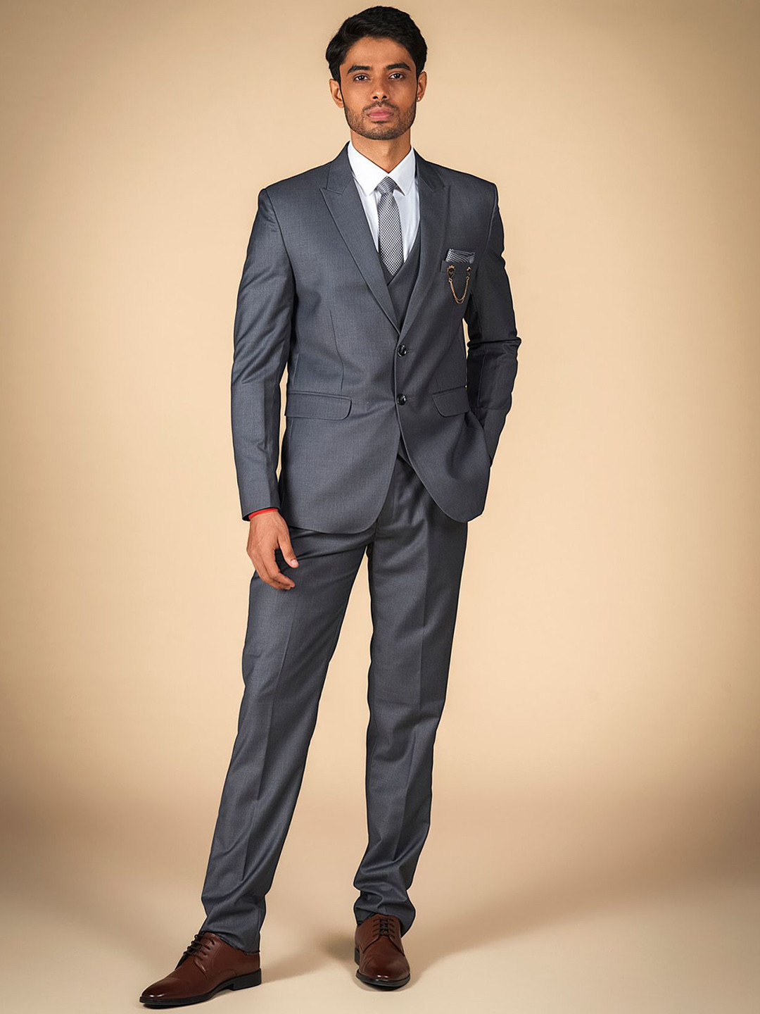 Dulha Ghar Single-Breasted Three-Piece Suit
