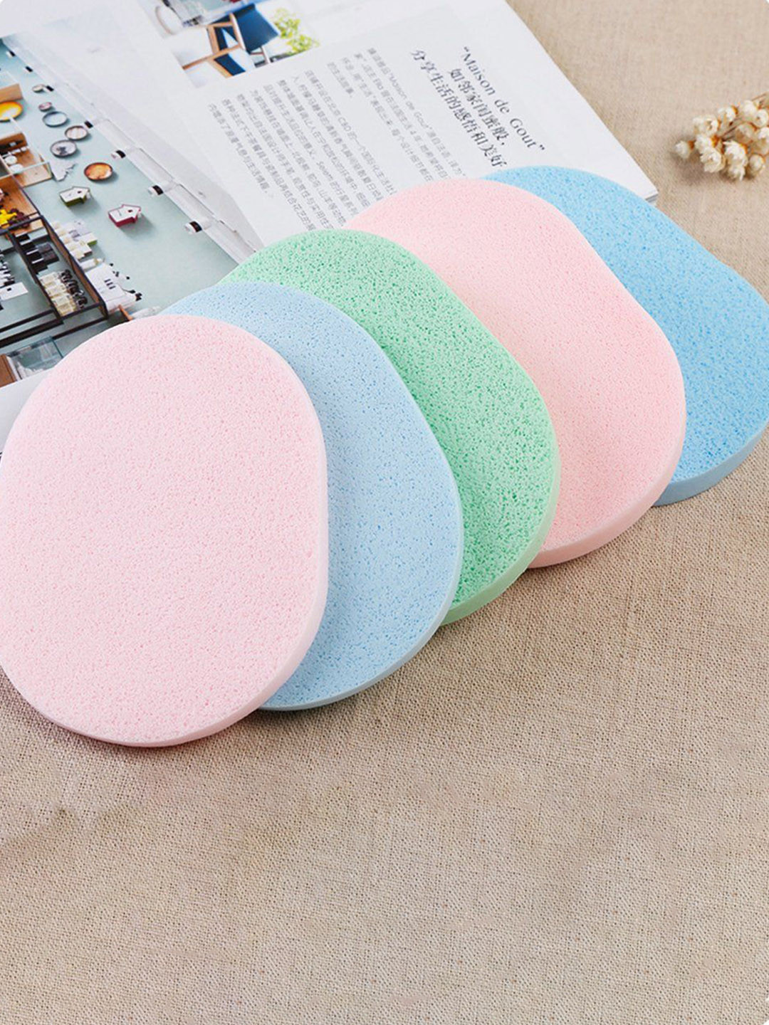 Facejewel Set Of 2 Face Deep Cleansing Sponge & Makeup Remover