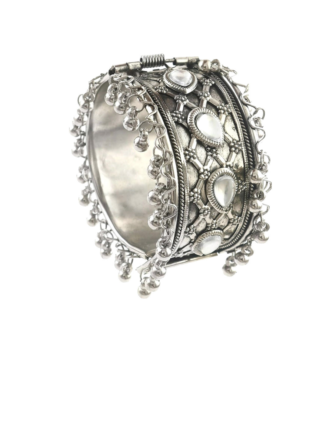 SZN Oxidised Ghungroo Artificial Beads Adjustable Bangle