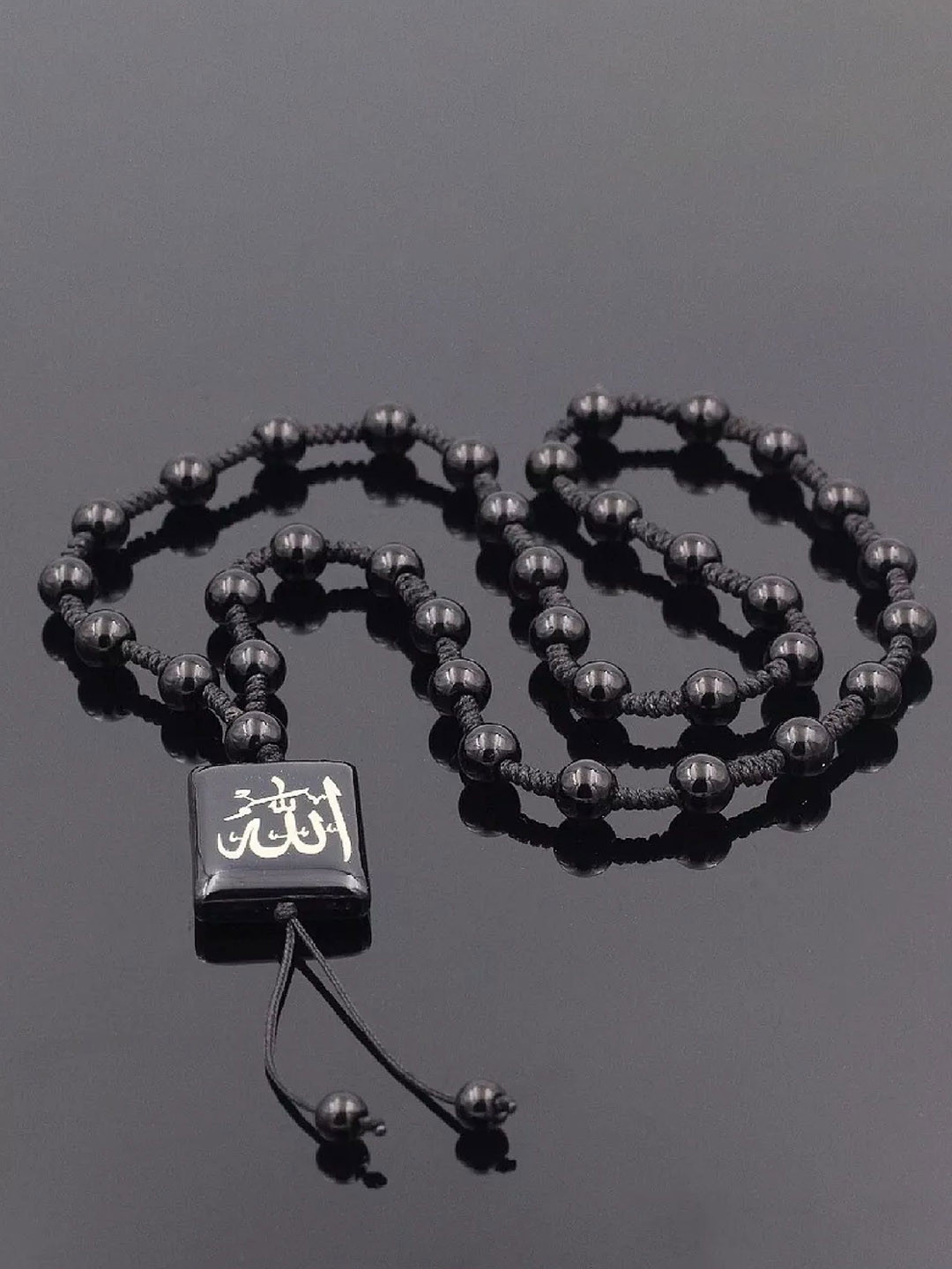 Crazy Fashion Stainless Steel Rhodium-Plated Allaha Cotton Dori Pendants With Chains