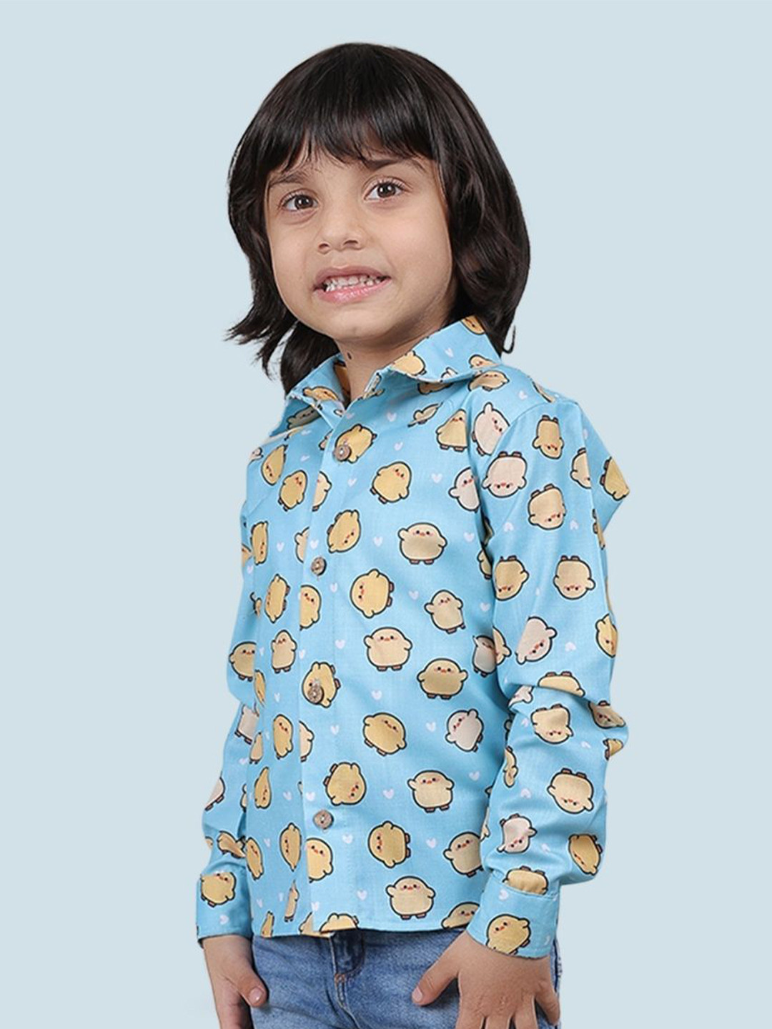 ZIKKU Unisex Kids Opaque Printed Casual Shirt