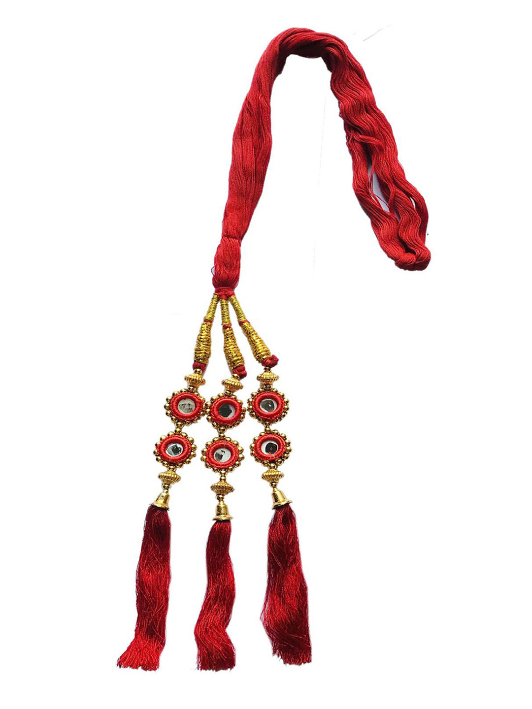 GADINFASHION Women Embellished Paranda Tasseled Choti Braid