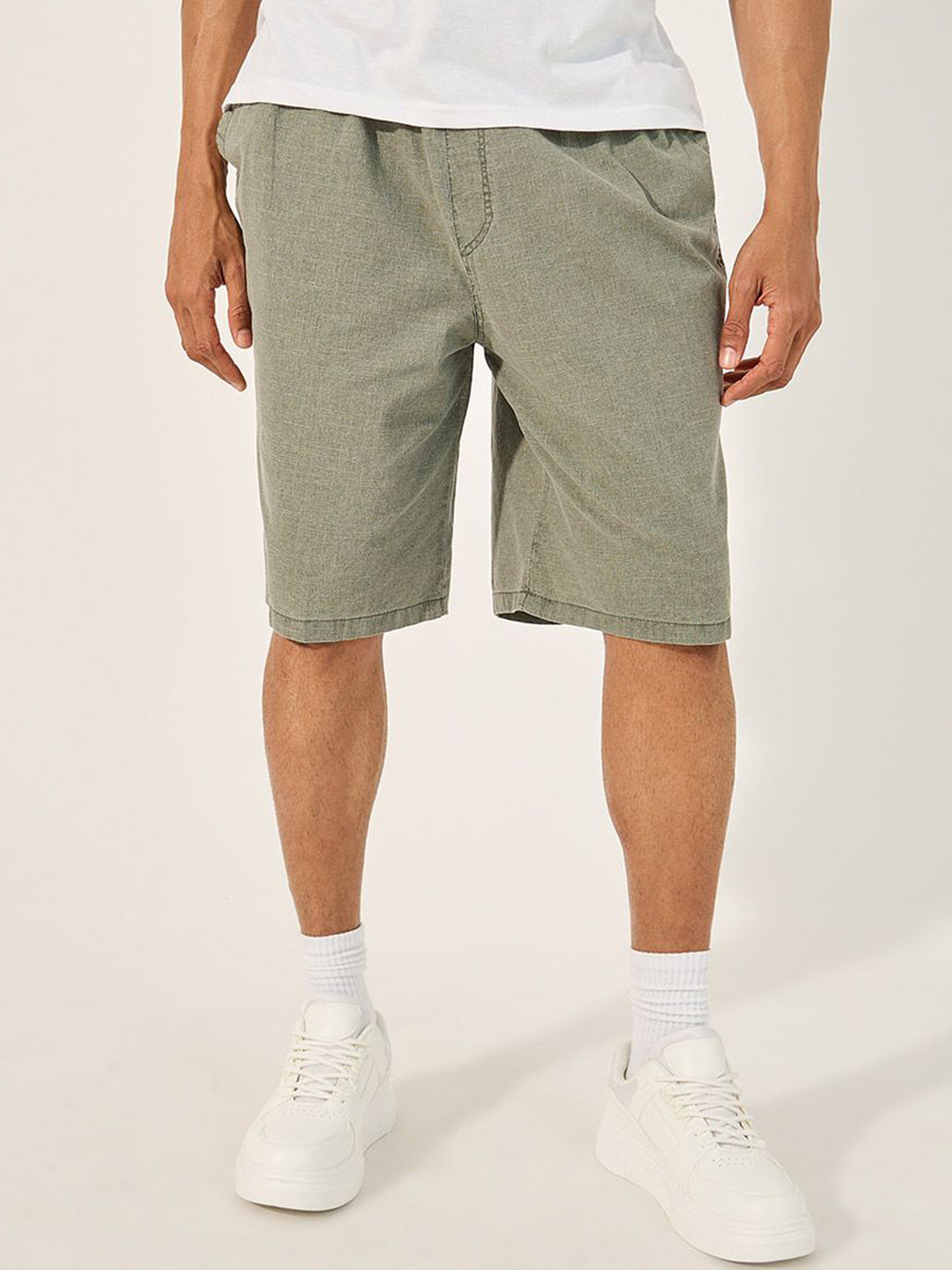 Styli Men's Pure Cotton Relaxed Fit Casual Shorts