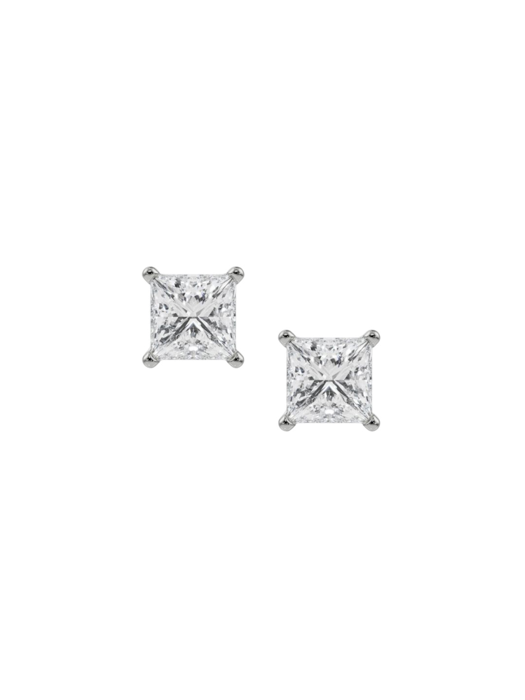 Emori 2 CT Timeless Princess Solitaire Lab Diamond in 14KT Gold Earring