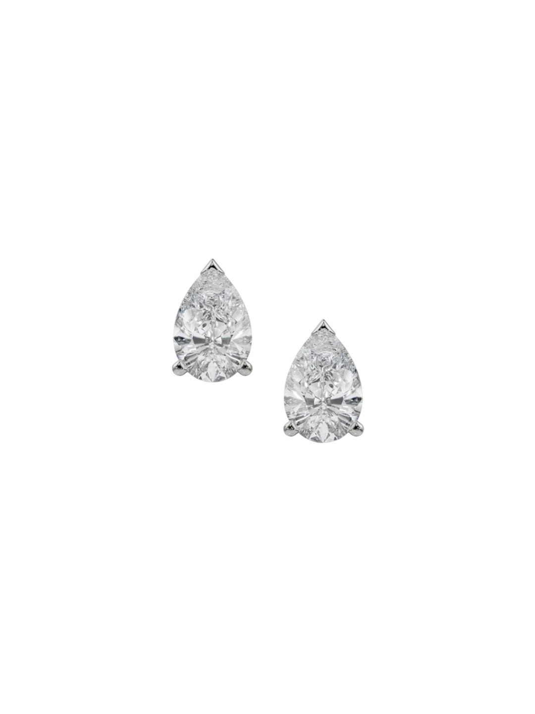Emori 2 CT Pear Solitaire Lab Diamond in 14KT Gold Earring