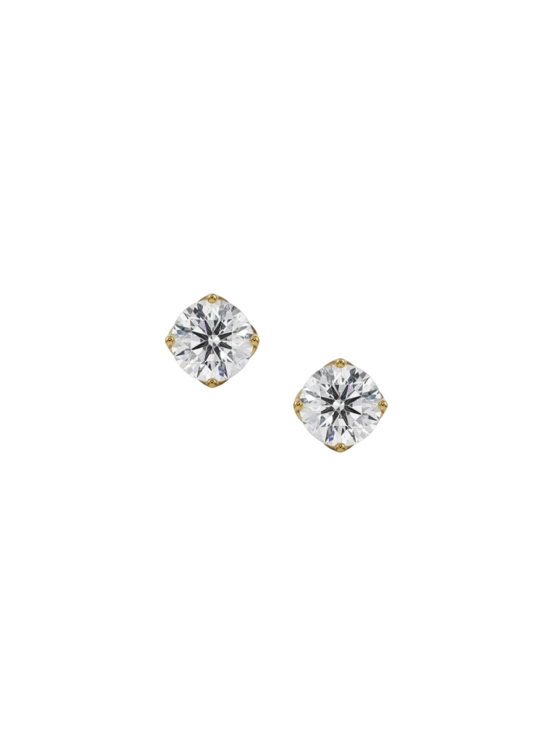 Emori 1 CT Timeless Solitaire Lab Diamond Earring in 18KT Gold