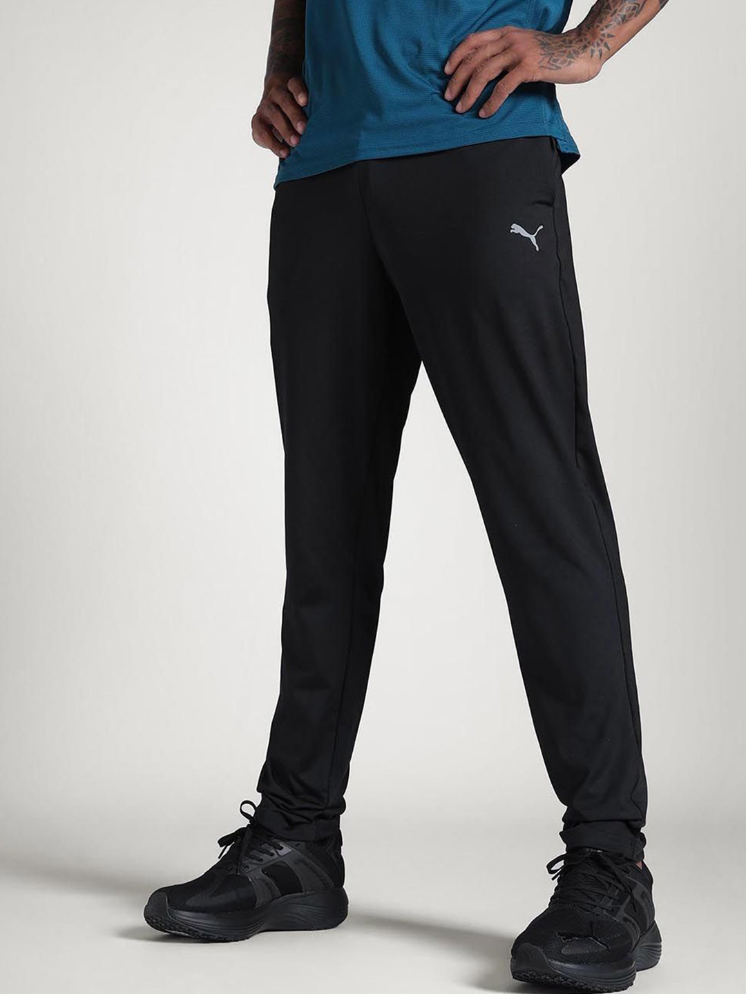 Puma M RUN Men Brand Logo Printed Slim Fit Track Pants