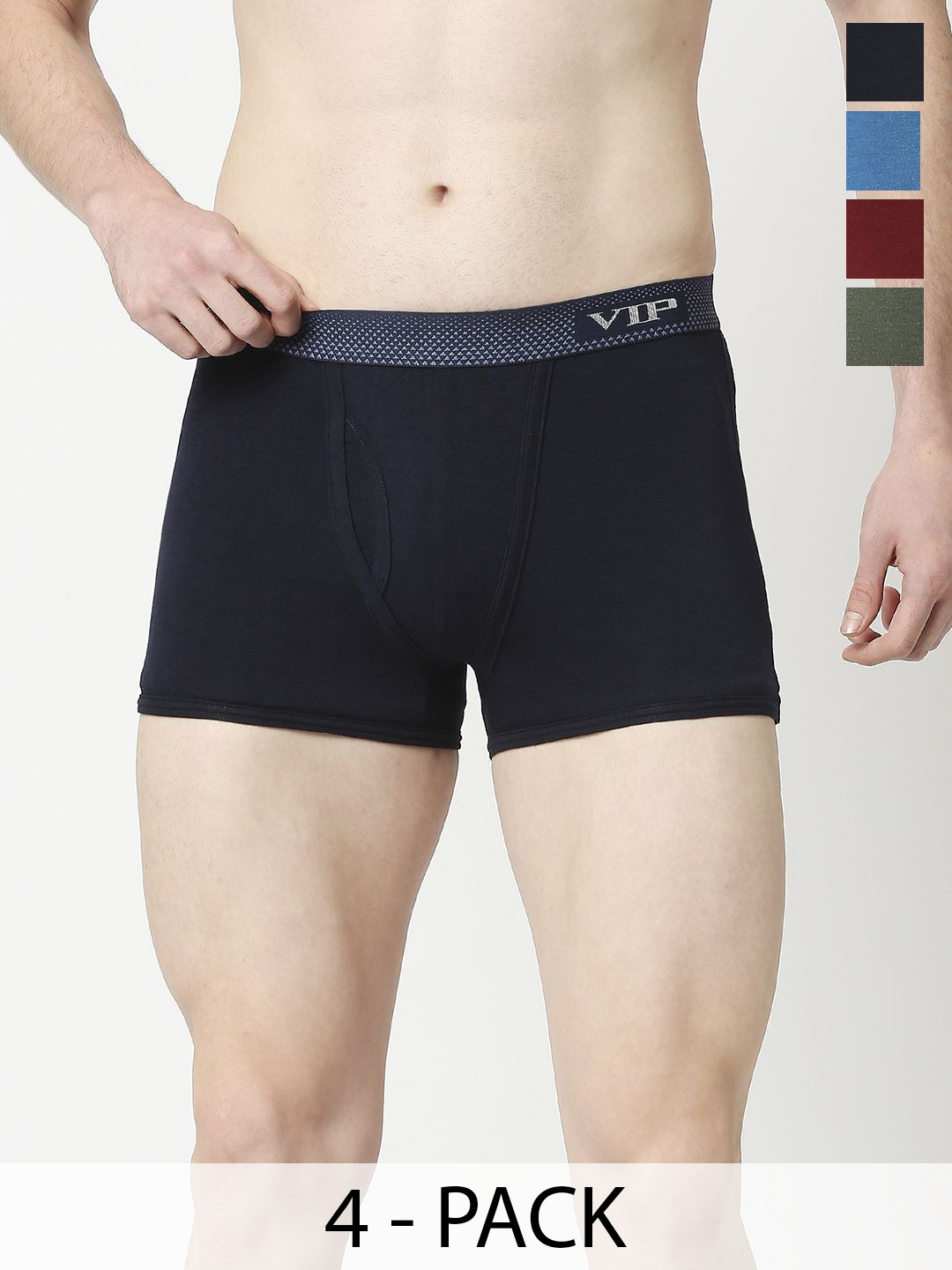 VIP Pack Of 4 Assorted Trunks VP-MI-TR-SNSRY-1P-FM-XL-PO4