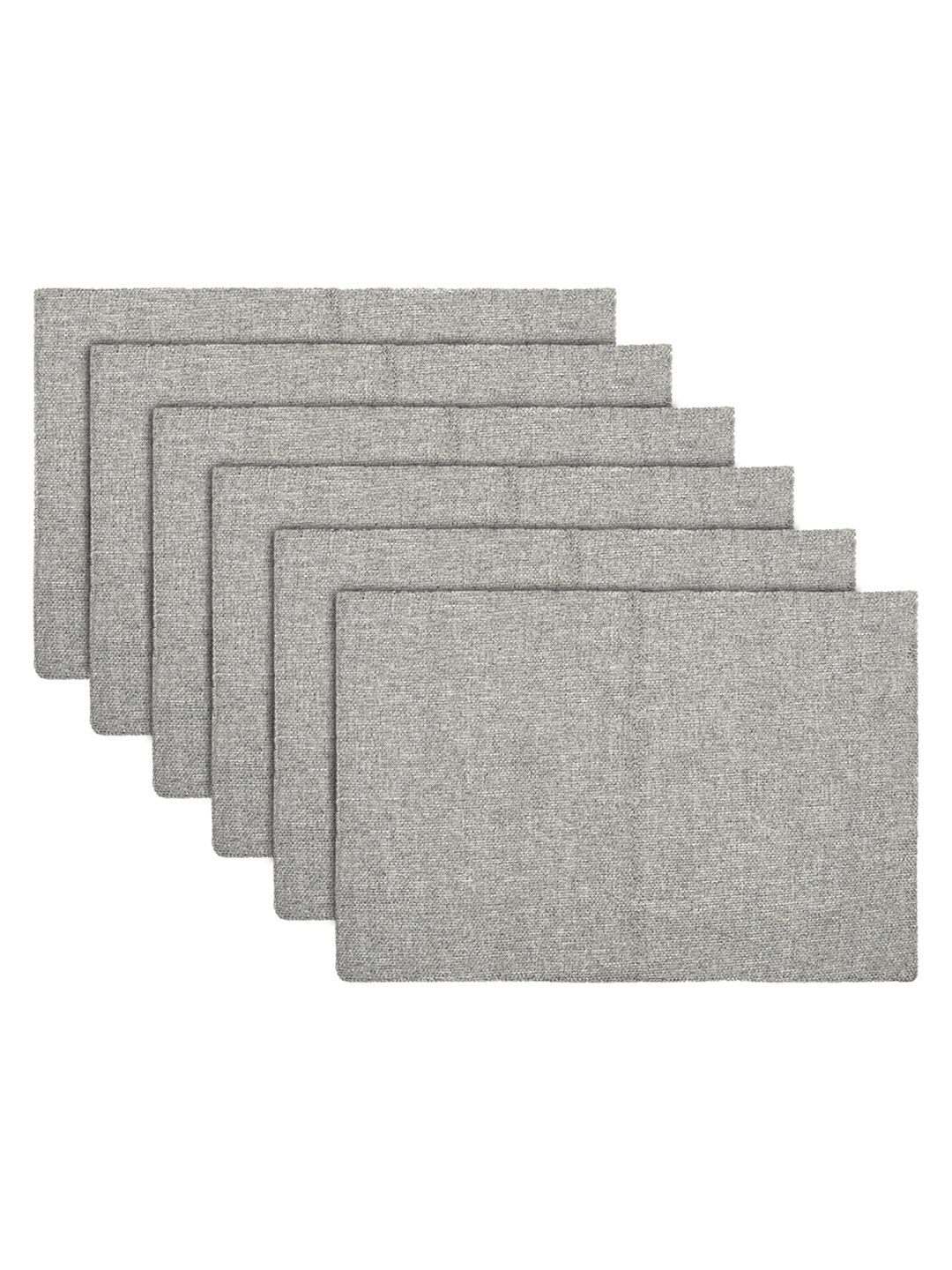 Kuber Industries Grey Multiuses Jute Table Placemat For Kitchen Dining Table Set Of 6