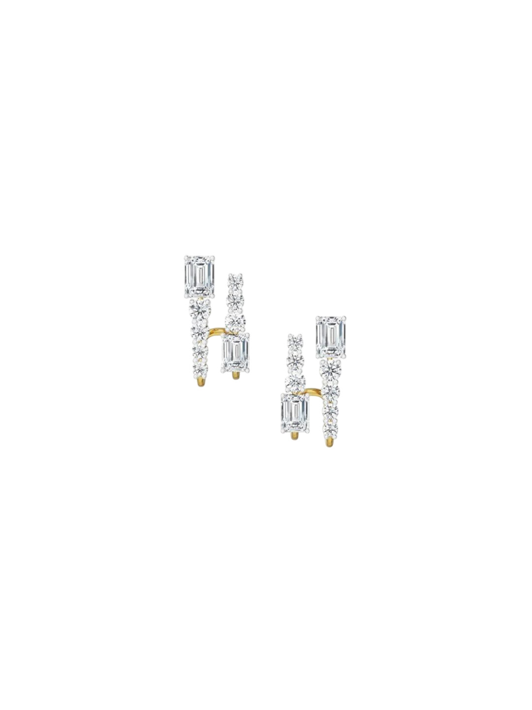 Emori Two Way Mixed Stone Lab Diamond in 14KT Gold Earring