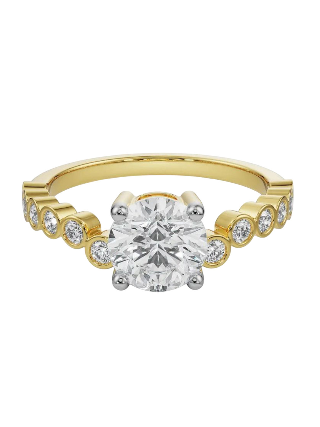 Emori Rufus Round Lab Diamond Ring in 18KT Gold