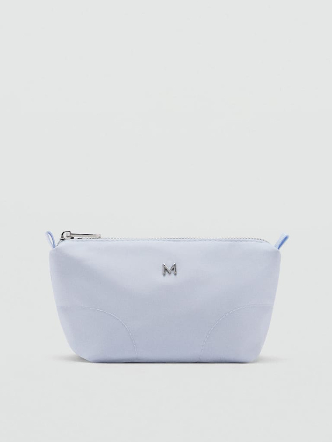 MANGO Debossed Brand Logo Makeup Pouch