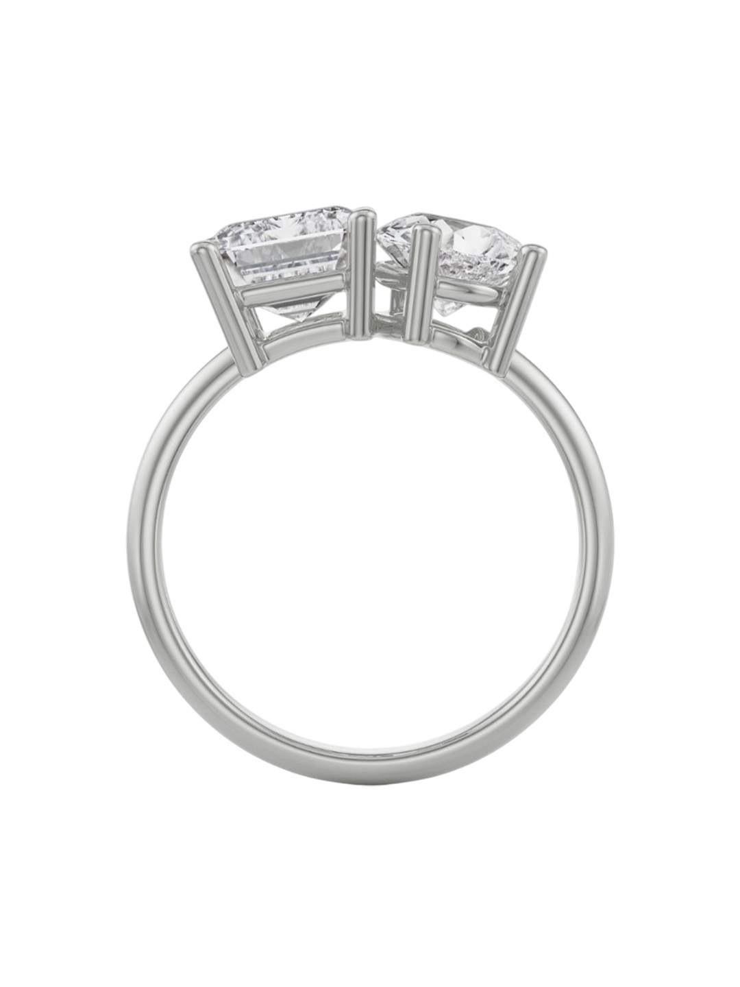 Emori Emerald and Pear Lab Diamond Ring in 18KT Gold