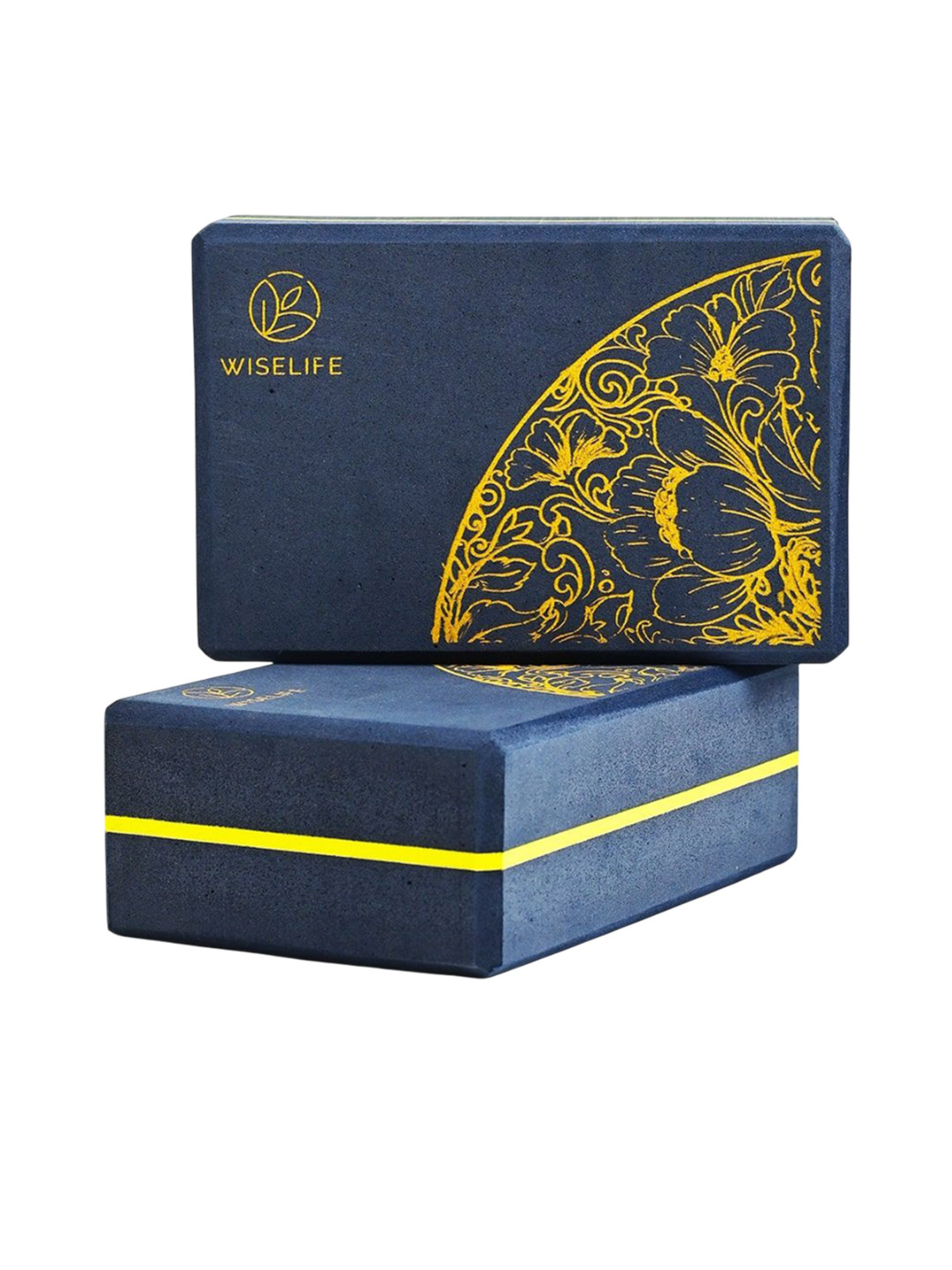 WiseLife Printed Yoga Blocks High-Density EVA Foam for Balance Strength Training Exercise