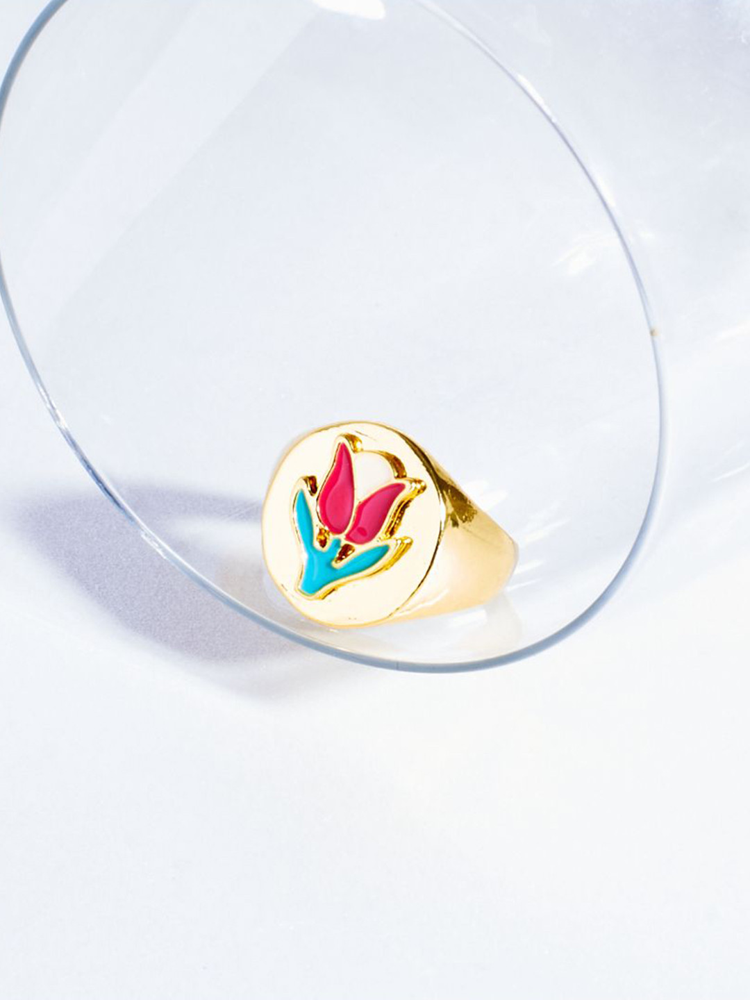 SALTY Women & Girls Radiant Flora Blooming Beauty Adjustable Finger Ring