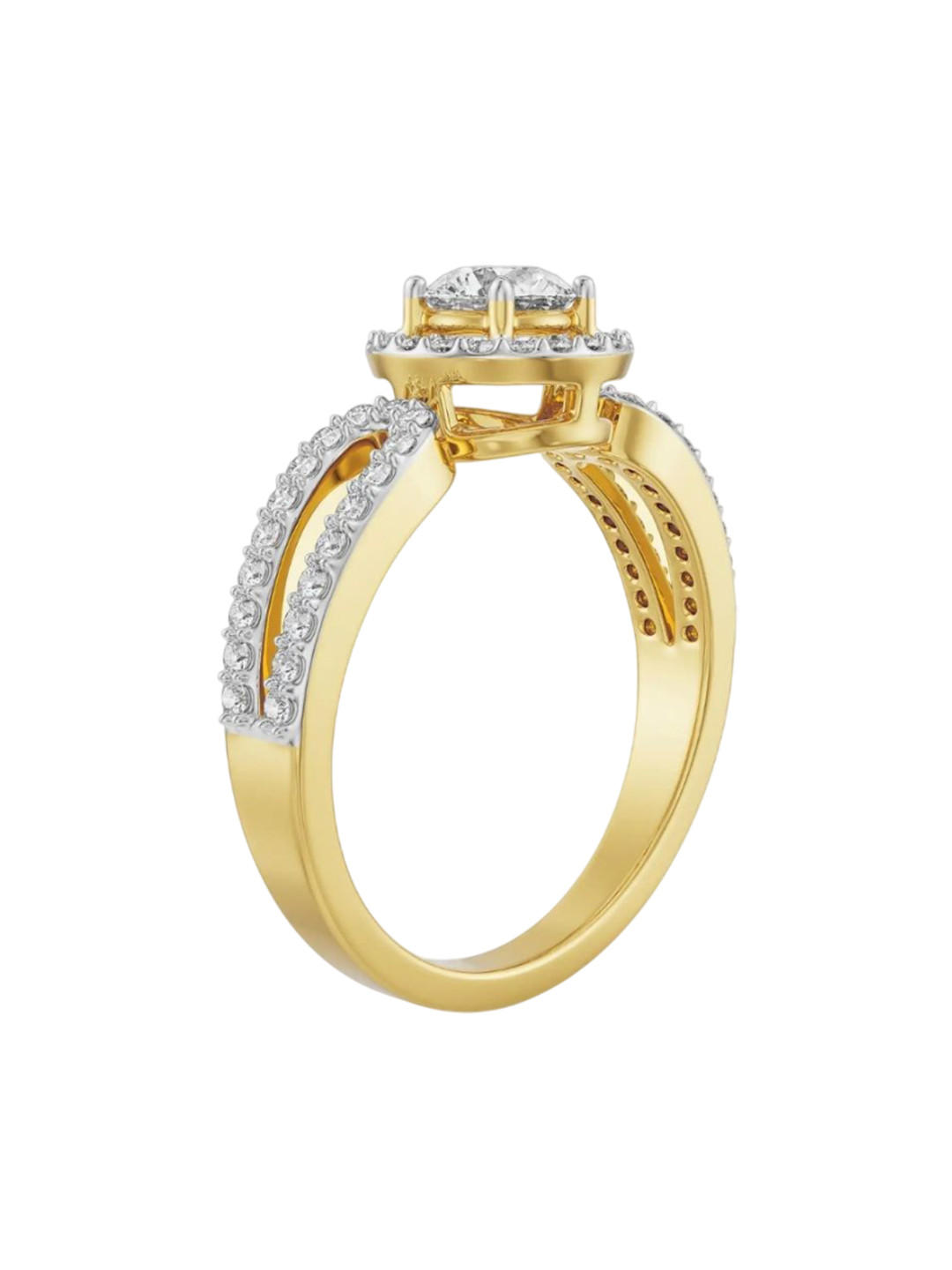 Emori Nikki Halo Lab Diamond Ring in 18KT Gold