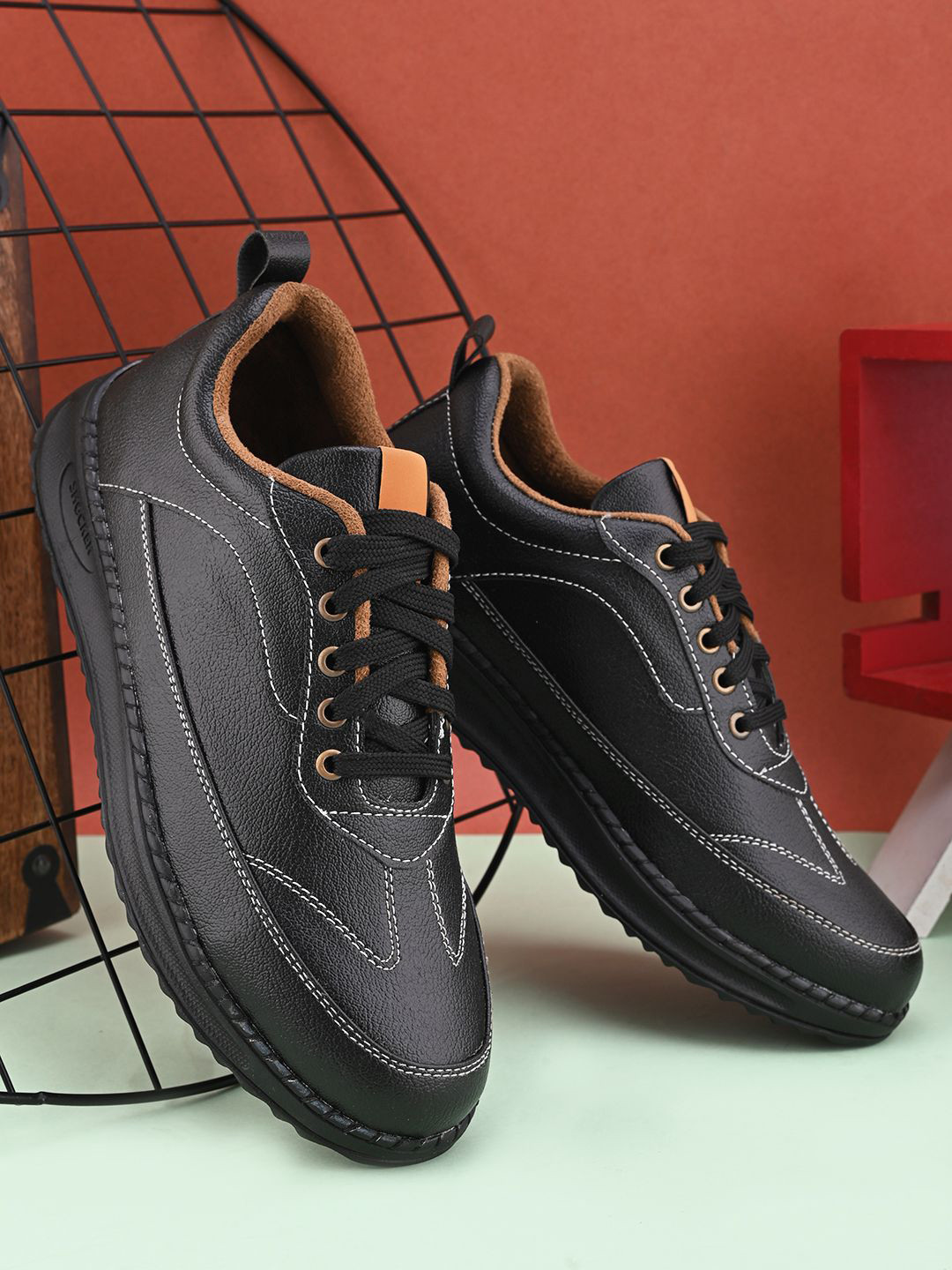 Killer KL-VENUE-BLK Men Round Toe Lace-Ups Sneakers