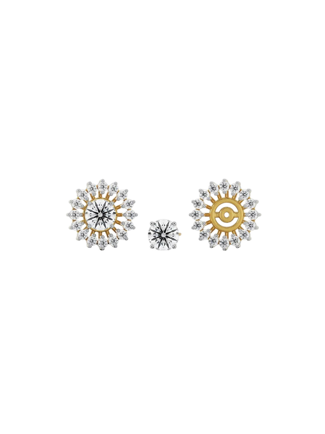 Emori 0.50 CT Chakra Detachable Lab Diamond in 14KT Gold Earring