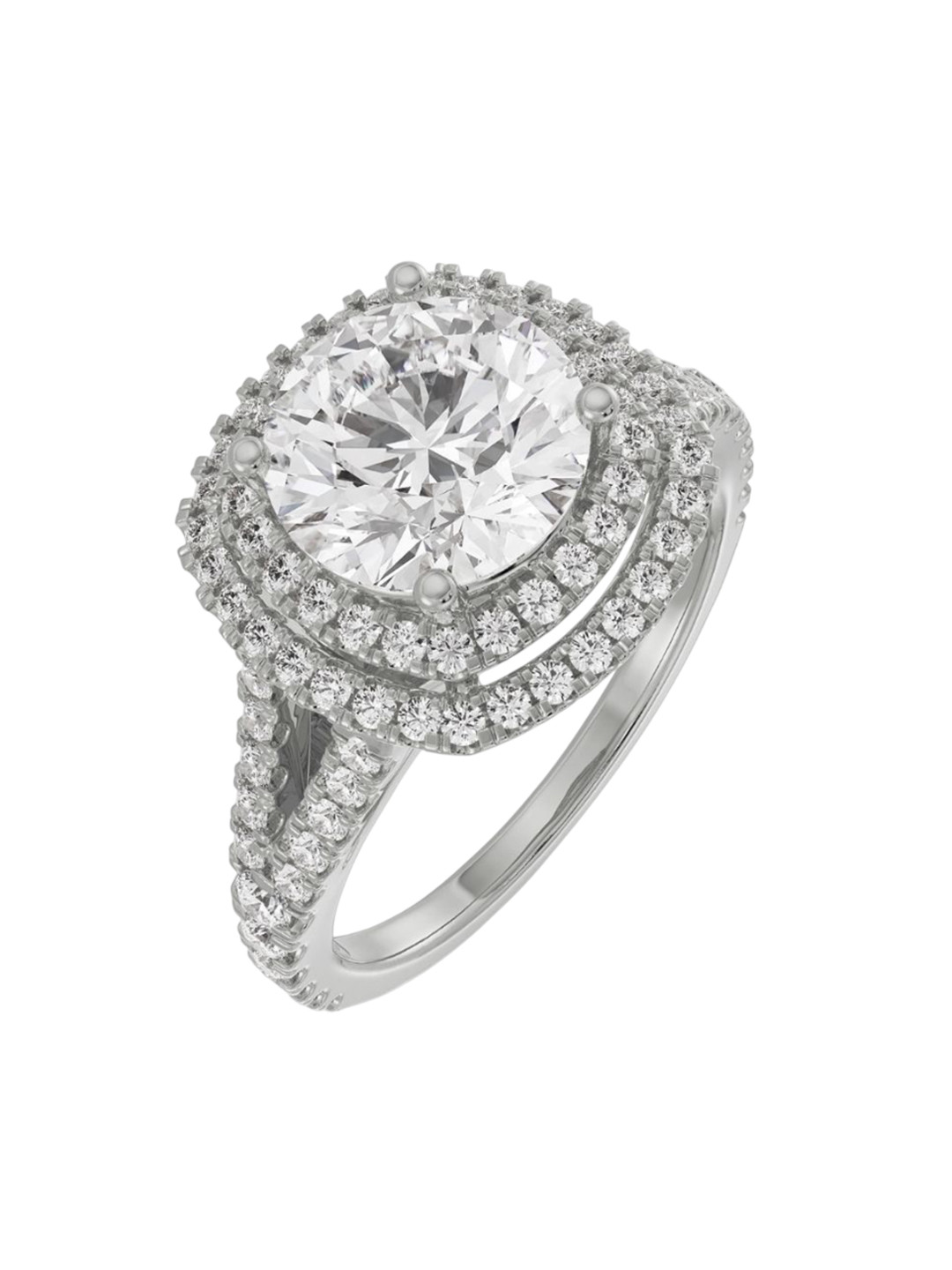 Emori Duo Lab Diamond Band Halo in 14KT Gold