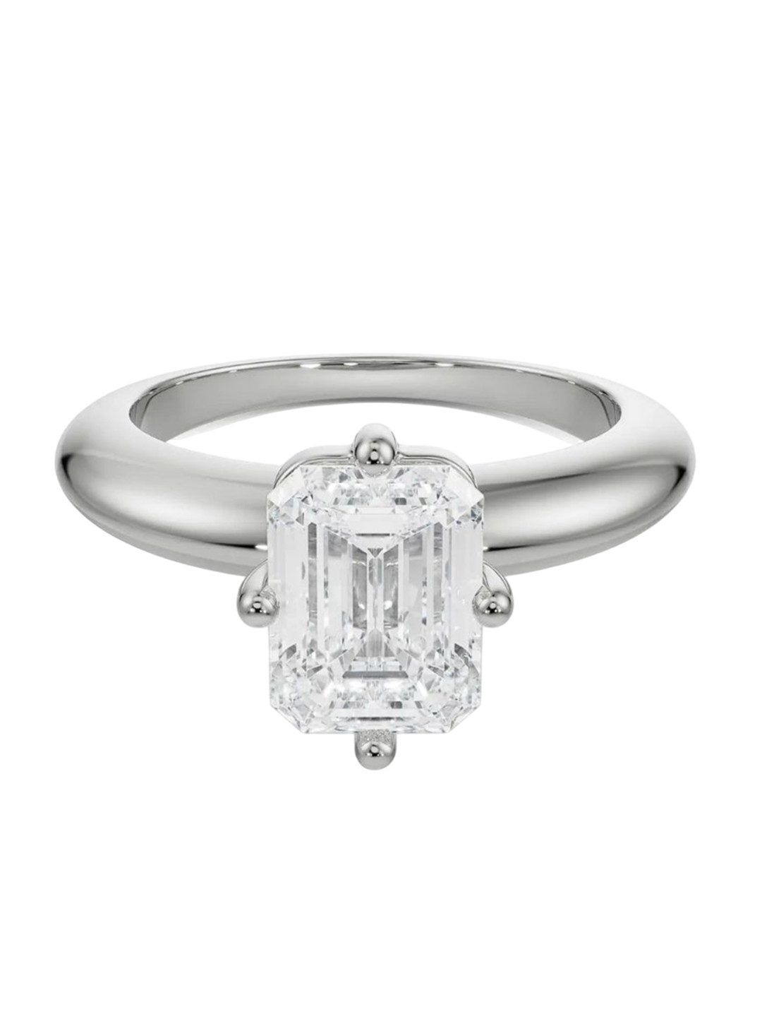 Emori Regular Emerald Lab Diamond Ring in 18KT Gold