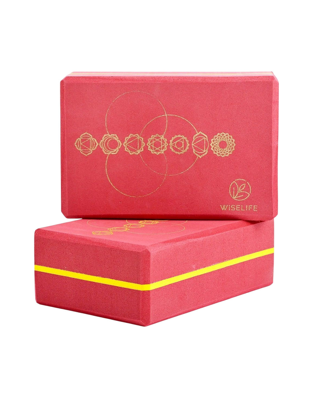 WiseLife Unisex Printed Yoga Blocks High-Density for Balance Strength Training Exercise