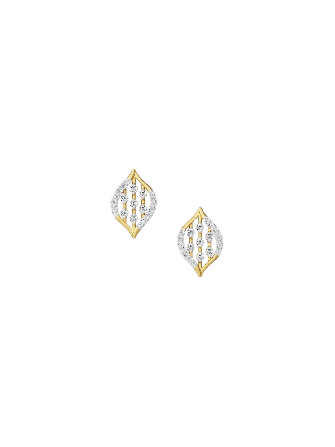Emori Parallel Stroke Lab Diamond in 14KT Gold Earring