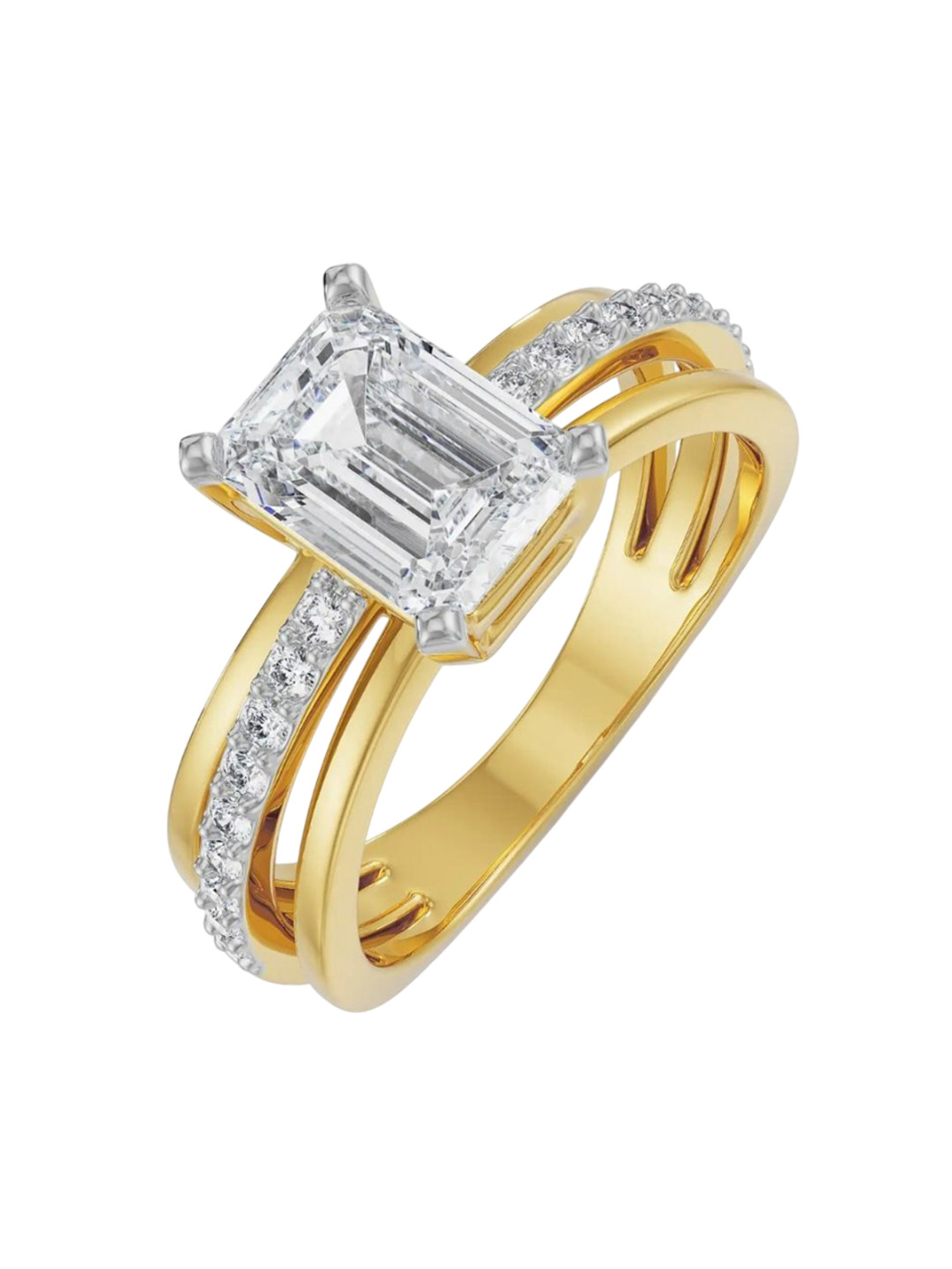 Emori Sophia Trio Lab Diamond in 14KT Gold Band