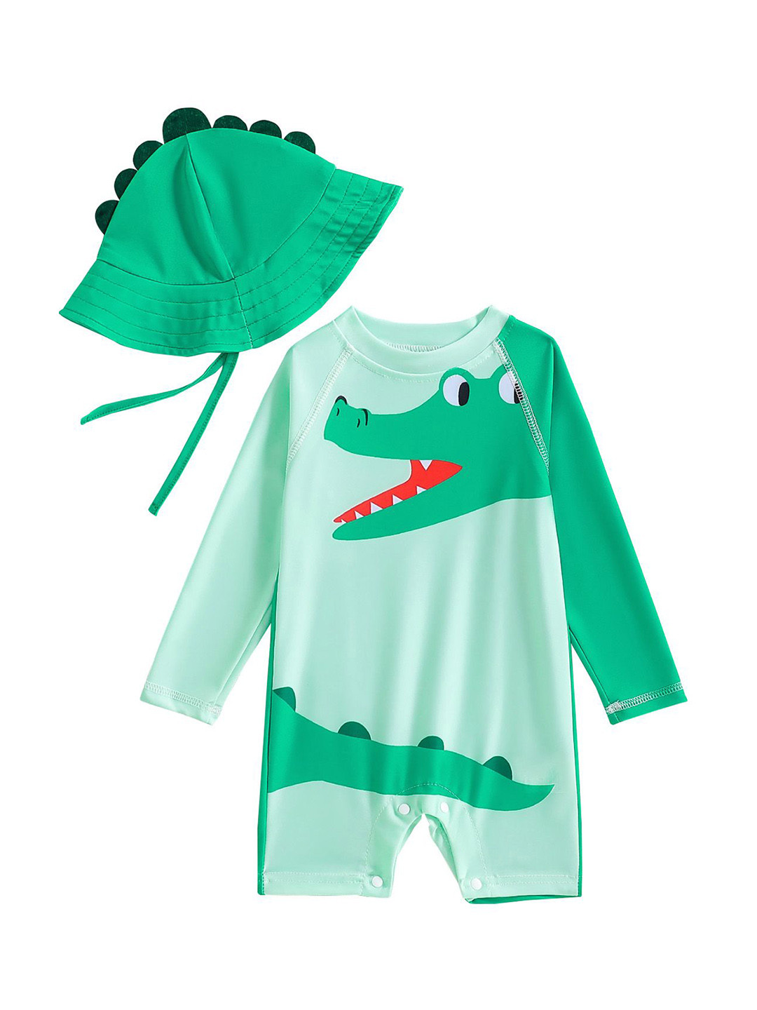 StyleCast x Revolte Boys Printed Round Neck Swimming Dress With Cap