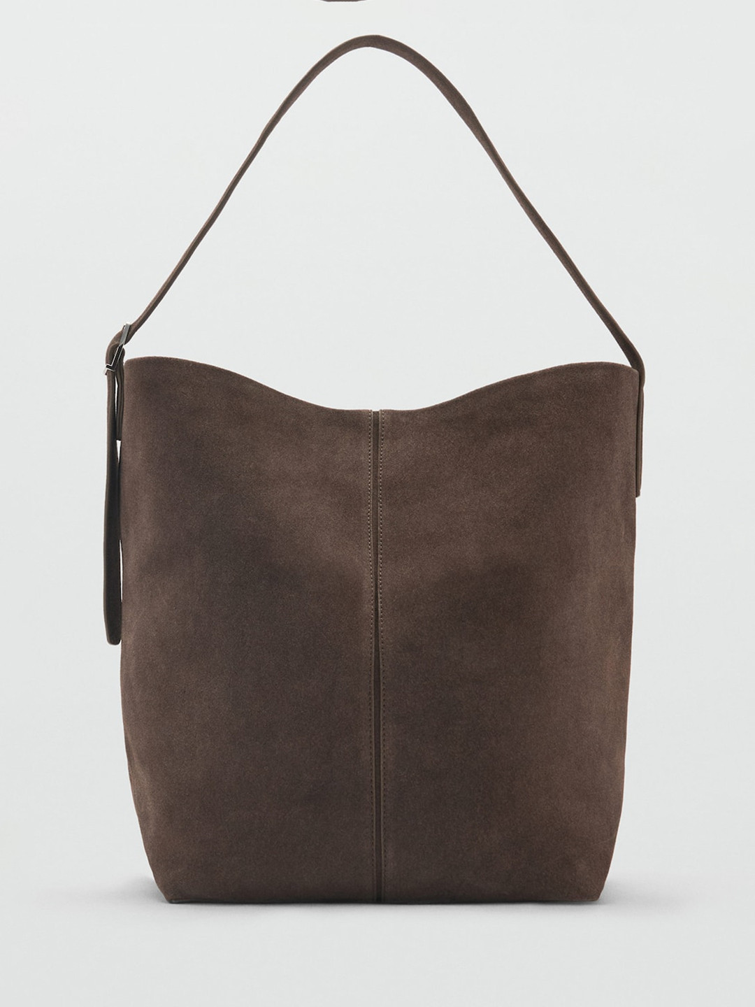 MANGO Suede Structured Tote Bag