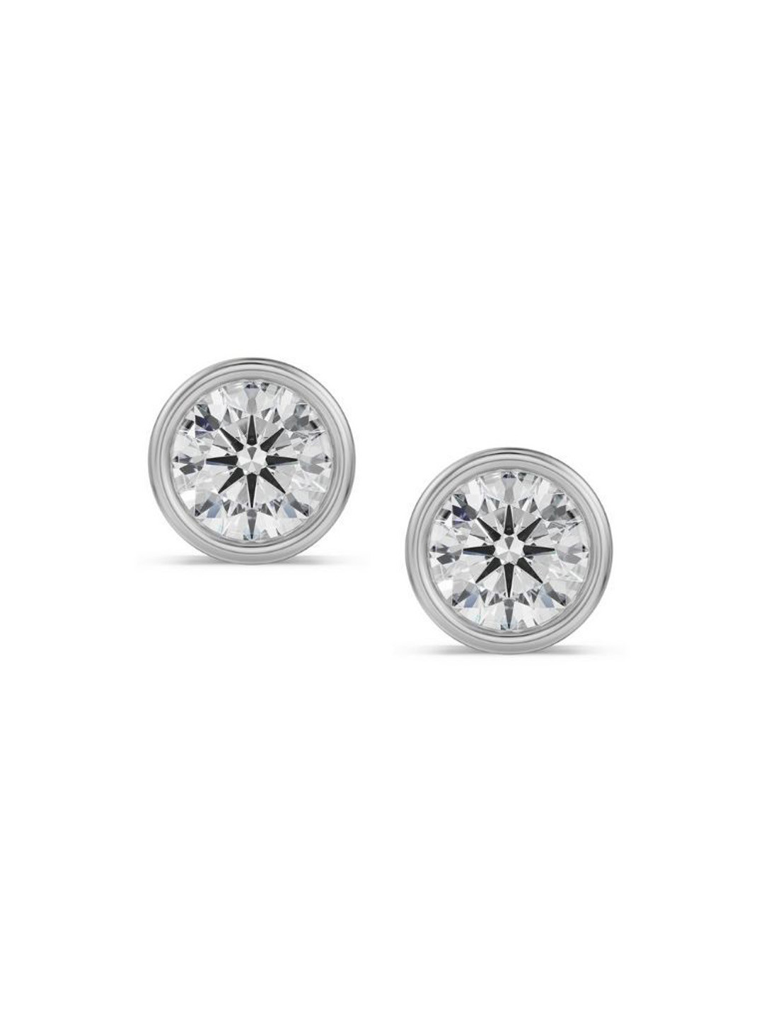 Emori 1 CT Solid Round Lab Diamond Earring in 18KT Gold