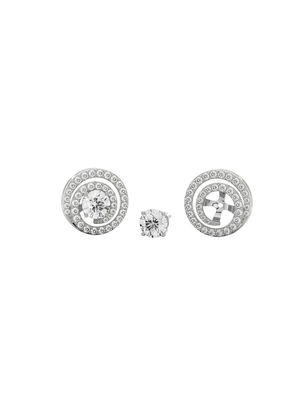 Emori 0.50 CT Spiral Detachable Lab Diamond Earring in 18KT Gold