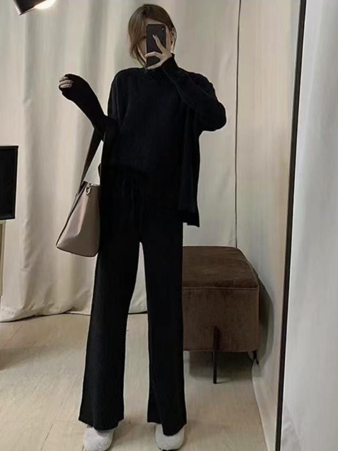 Miss Mosa By Akanksha  Black Daylon Winter 3 Pcs Coord Set