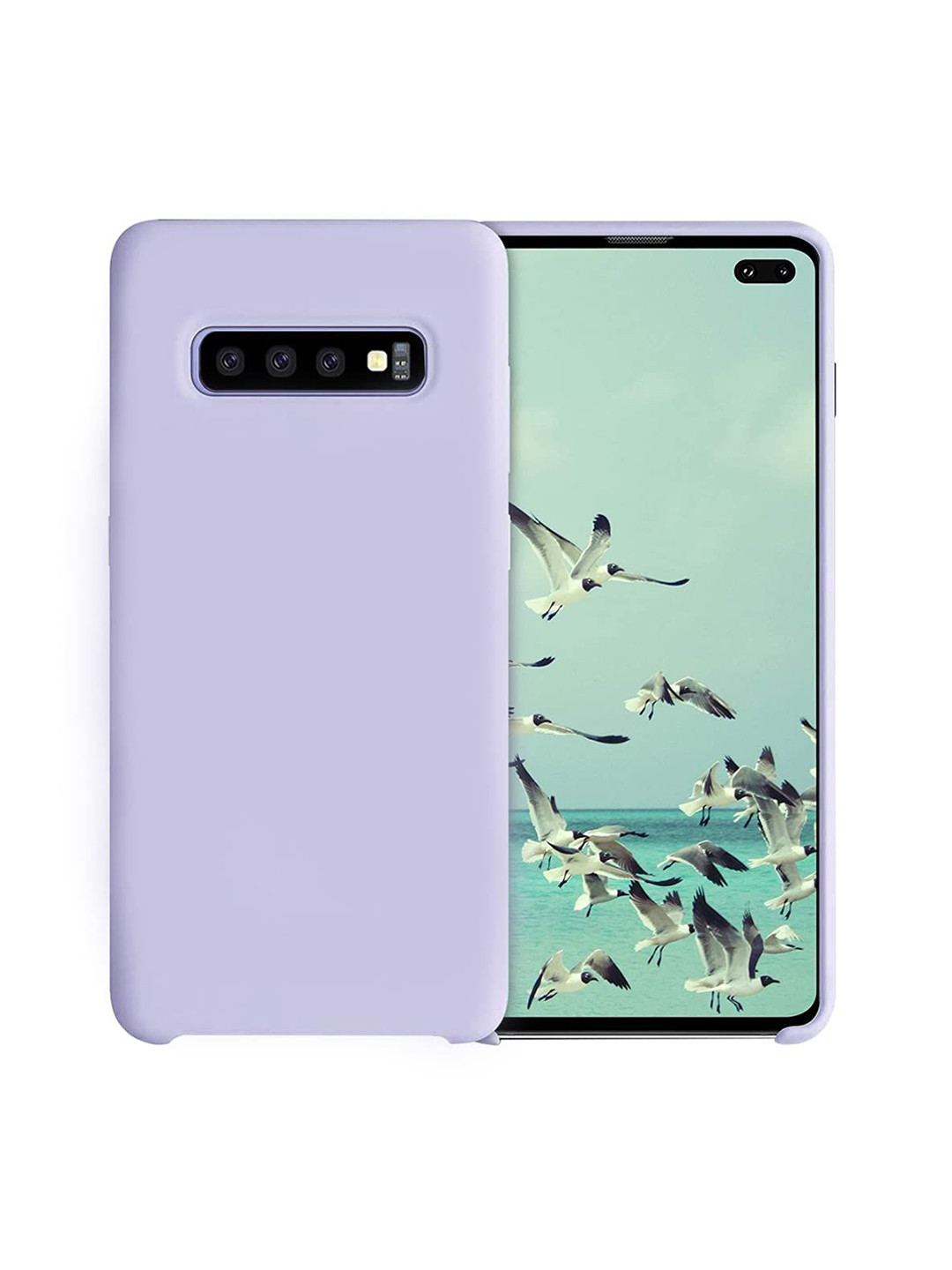 LIRAMARK Liquid Silicone Soft Samsung Galaxy S10 Plus Back Case